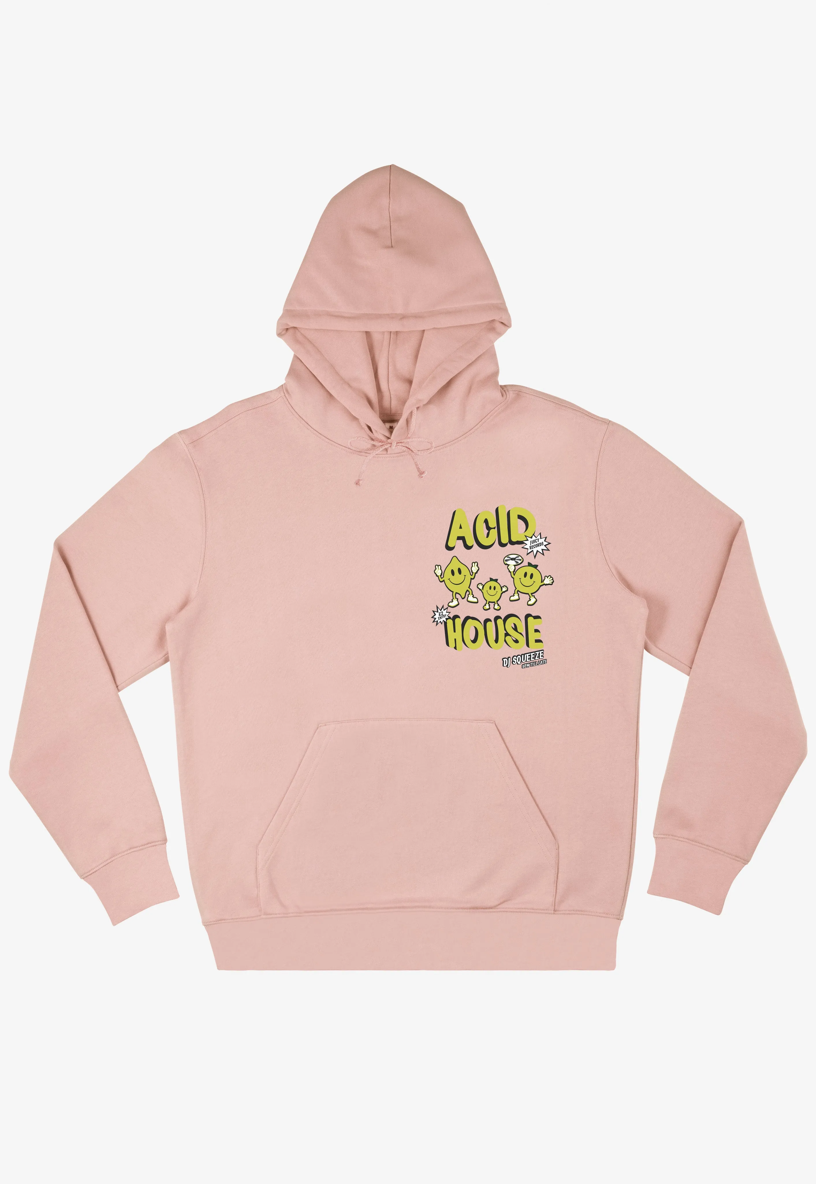 Acid House Graphic Hoodie in Peach