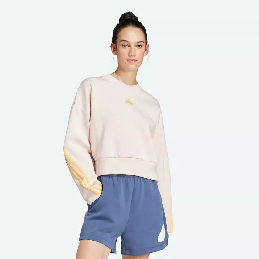 ADIDAS WOMEN'S FUTURE ICONS 3-STRIPES CREW MAUVE