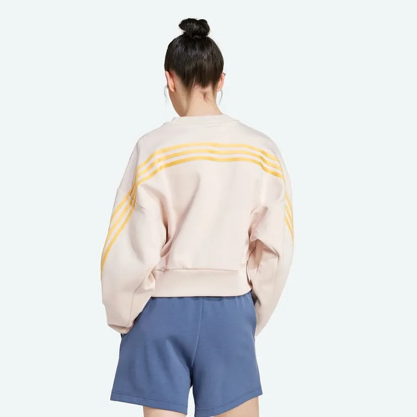 ADIDAS WOMEN'S FUTURE ICONS 3-STRIPES CREW MAUVE