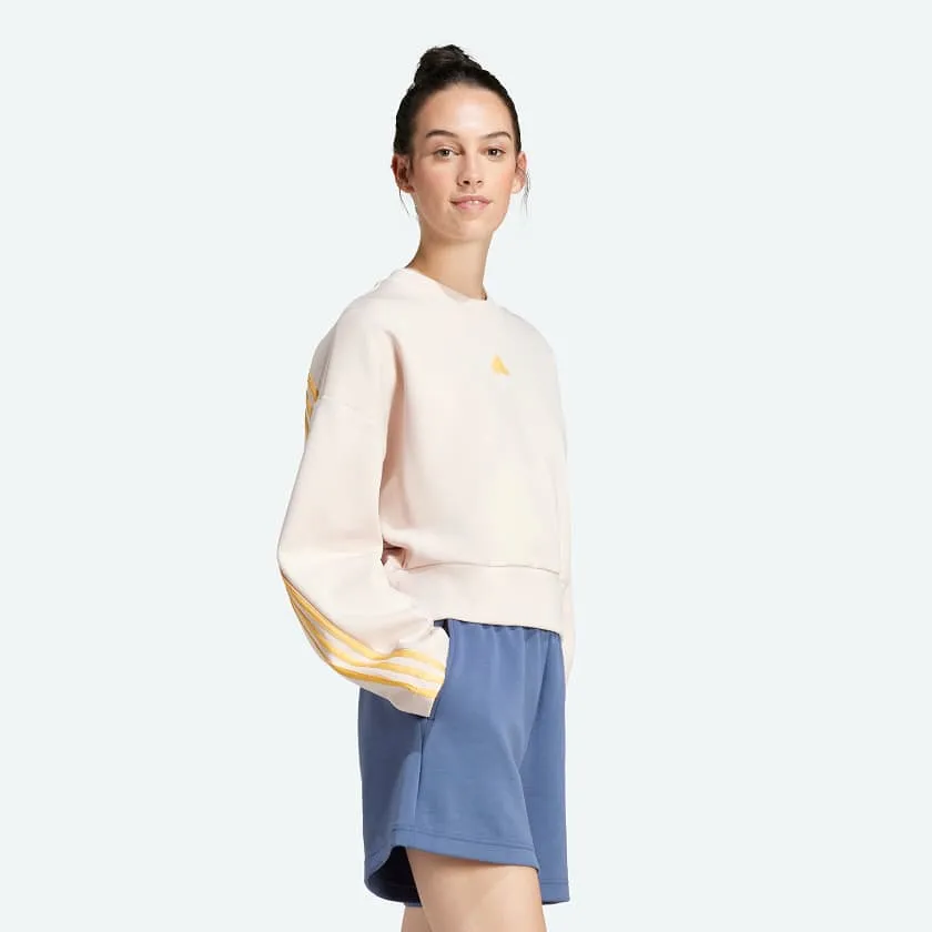 ADIDAS WOMEN'S FUTURE ICONS 3-STRIPES CREW MAUVE