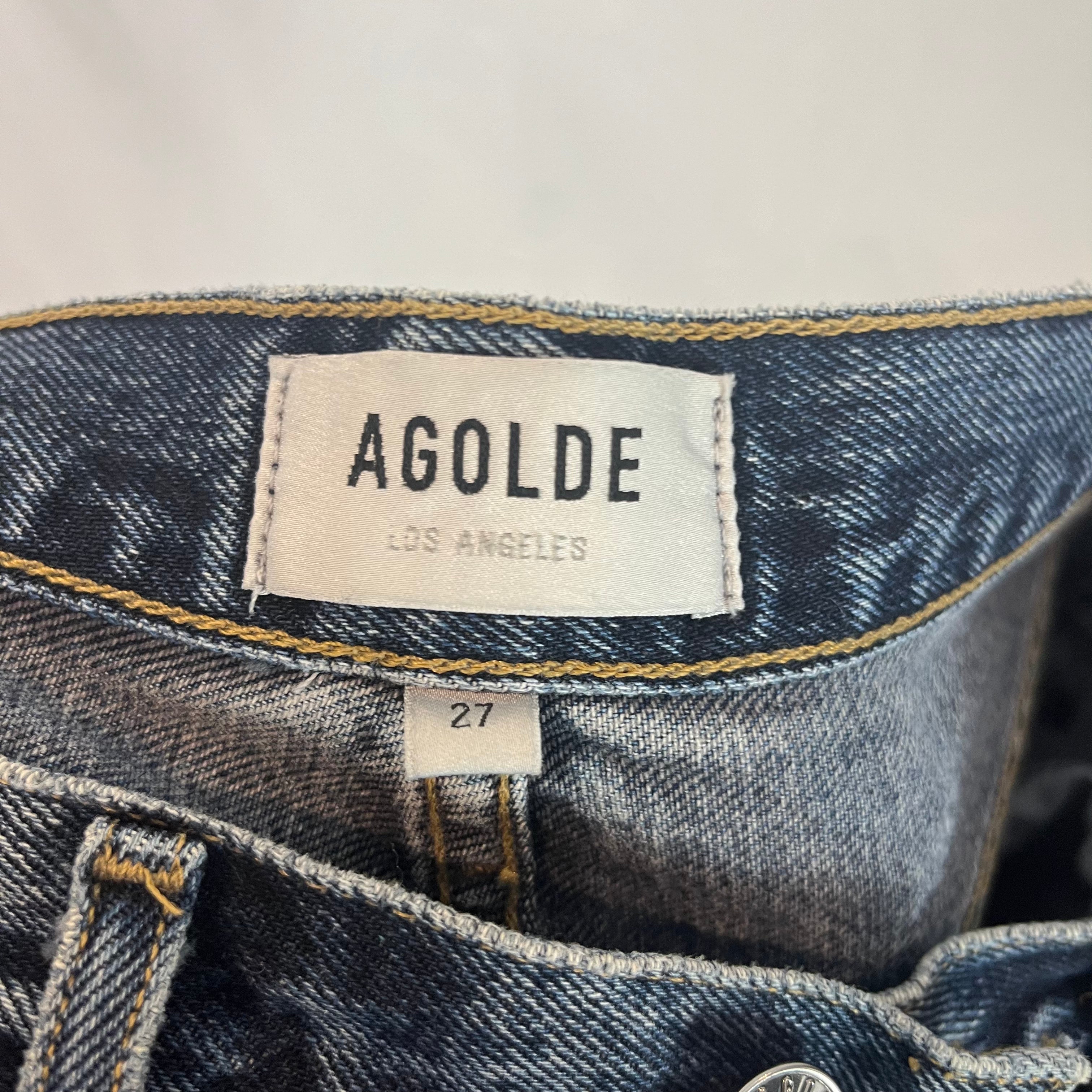 Agolde Mid Wash Straight Leg Jeans XS