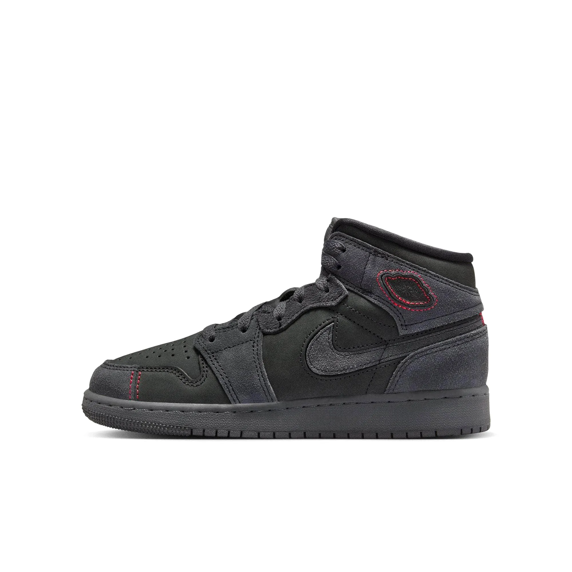 AIR JORDAN 1 MID SE CRAFT PS - DK SMOKE GREY/BLACK-VARSITY