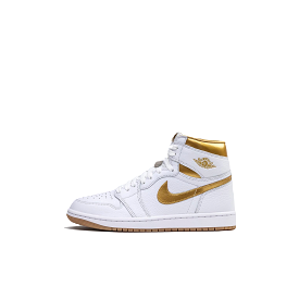 AIR JORDAN 1 RETRO HIGH OG TD - WHITE/METALLIC GOLD-GUM LIGHT BROWN