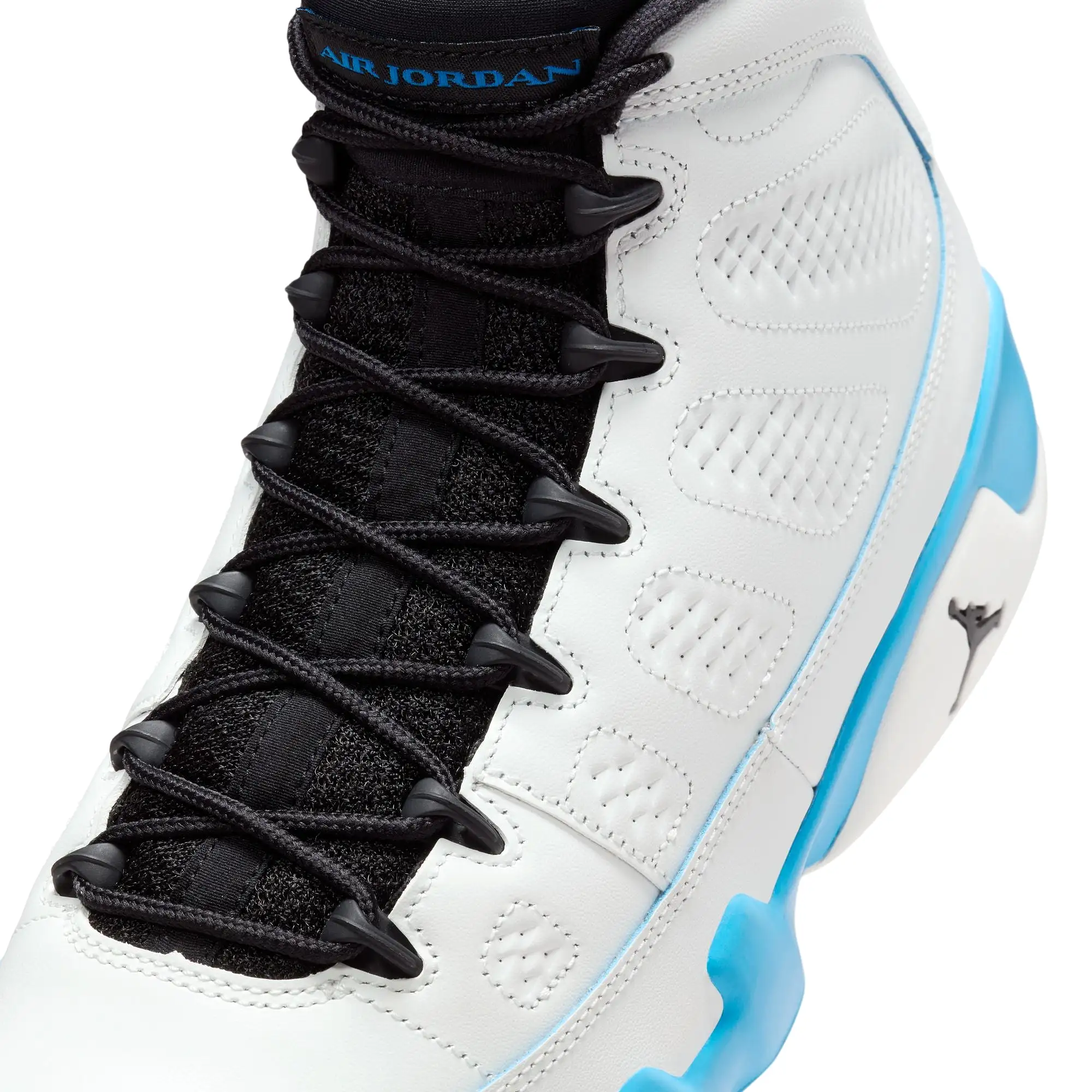 AIR JORDAN 9 RETRO GS - SUMMIT WHITE/BLACK-DK POWDER BLUE