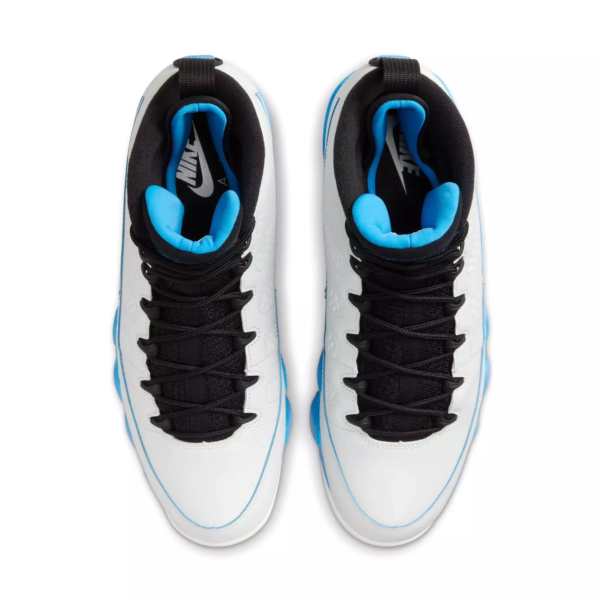 AIR JORDAN 9 RETRO GS - SUMMIT WHITE/BLACK-DK POWDER BLUE