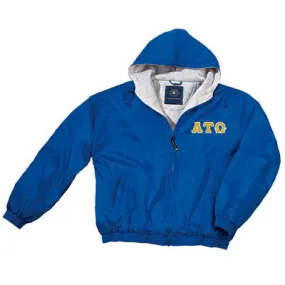 Alpha Tau Omega Greek Fleece Lined Full Zip Jacket w/ Hood - Charles River 9921 - TWILL