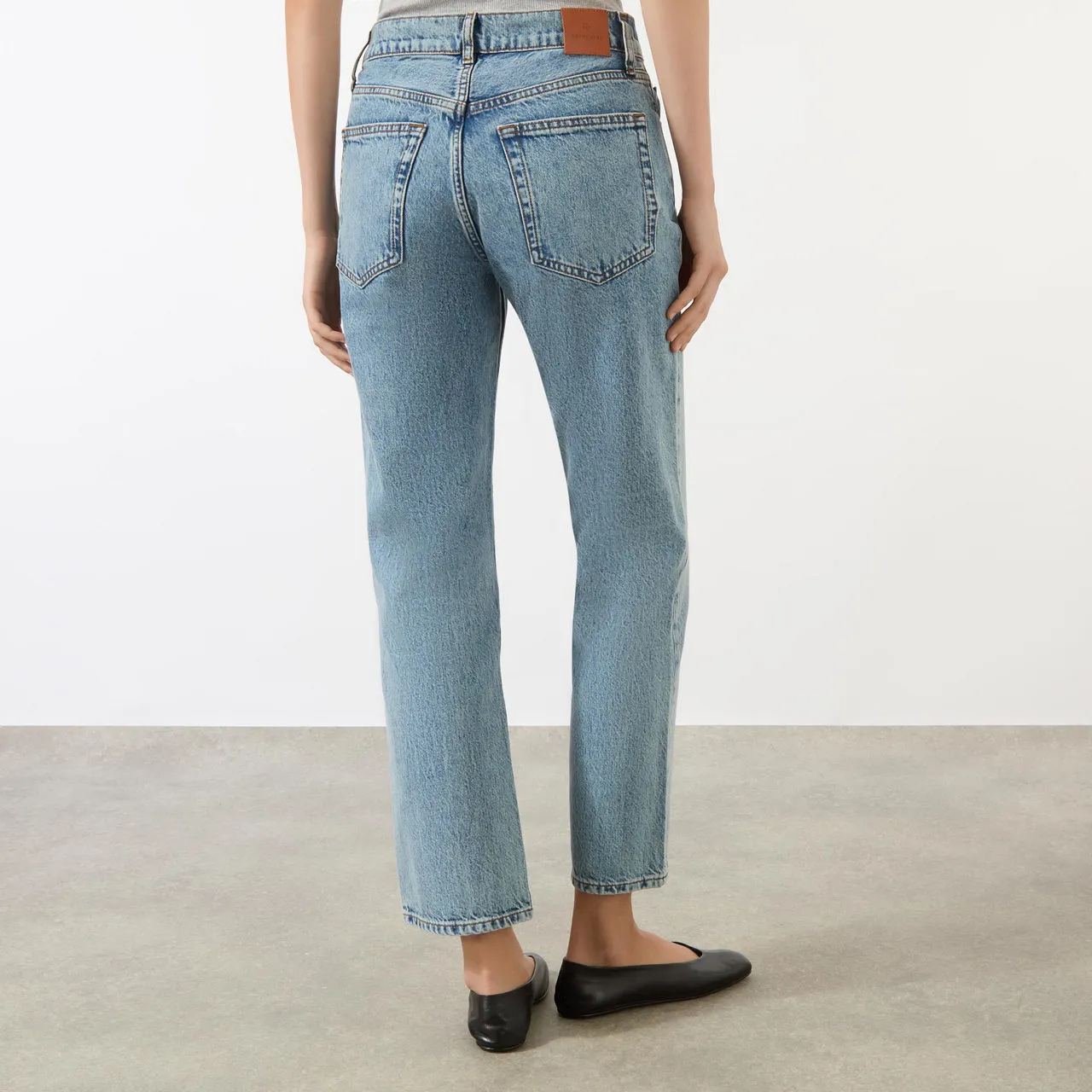 ANINE BING Benson High-Rise Straight-Leg Jeans - Vintage Indigo