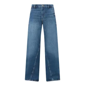 ANINE BING Briley Mid-Rise Straight Leg Jeans - Dark Blue