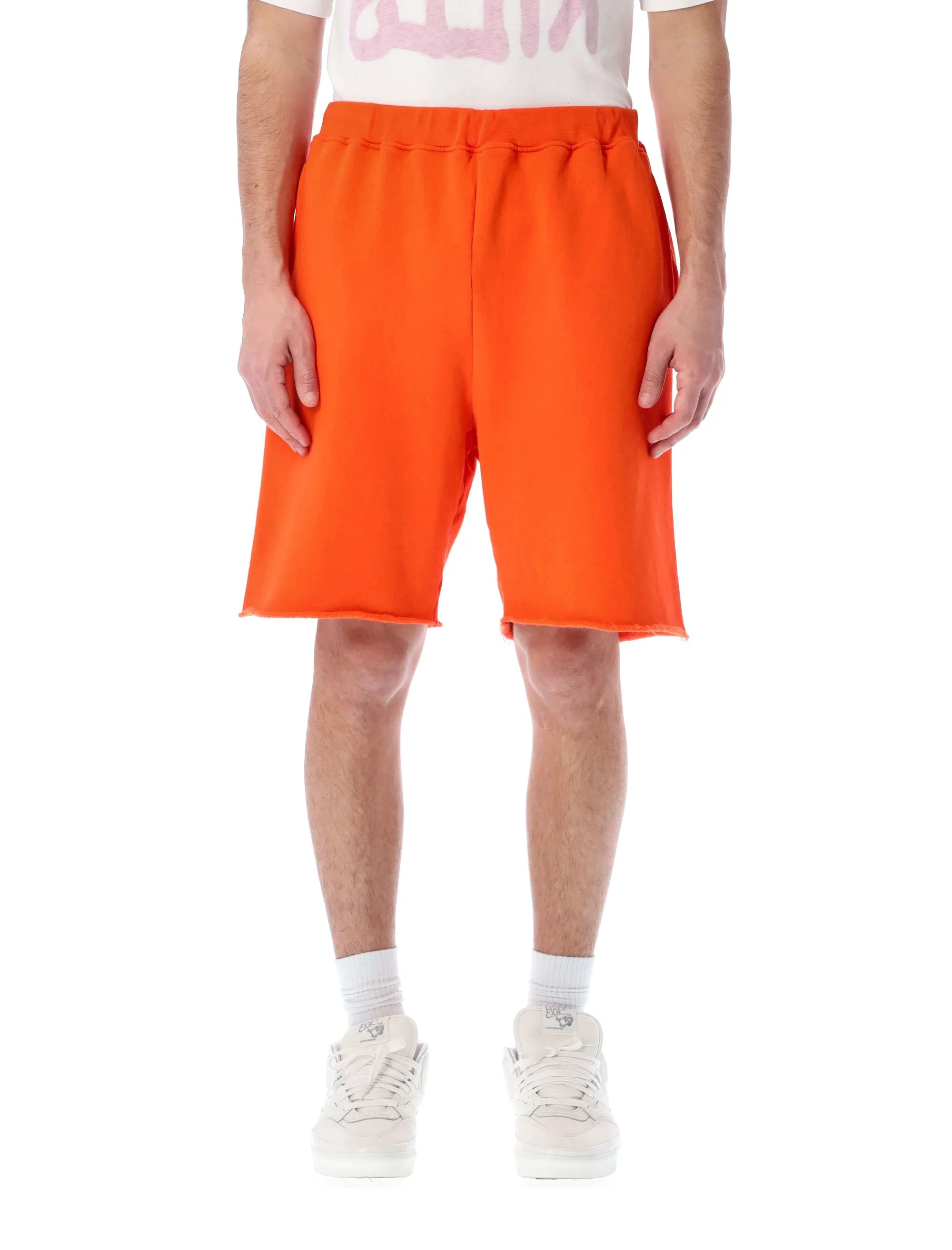 Aries Logo Printed Straight Leg Track Shorts