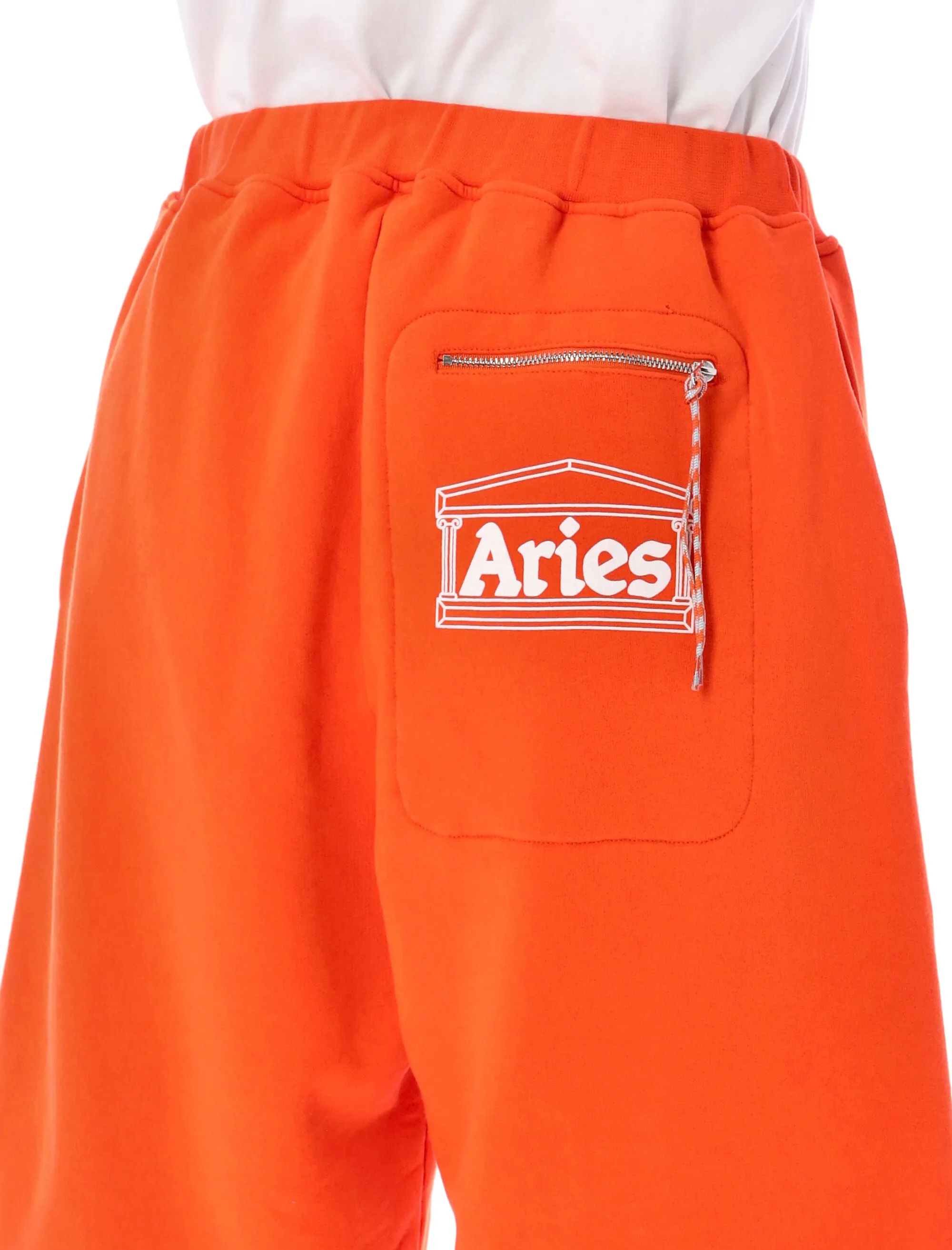 Aries Logo Printed Straight Leg Track Shorts