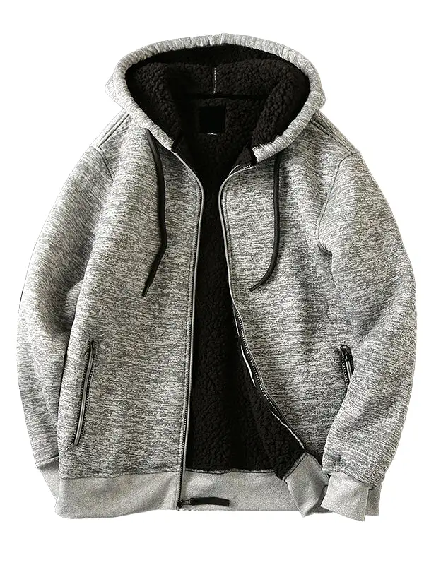 Autumn and winter mens Hoodie Plus fleece and thicken  sports hooded sweatshirt jacket