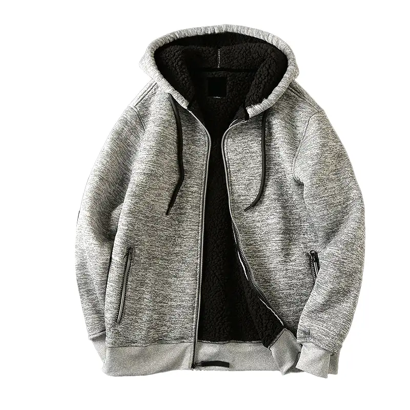 Autumn and winter mens Hoodie Plus fleece and thicken  sports hooded sweatshirt jacket