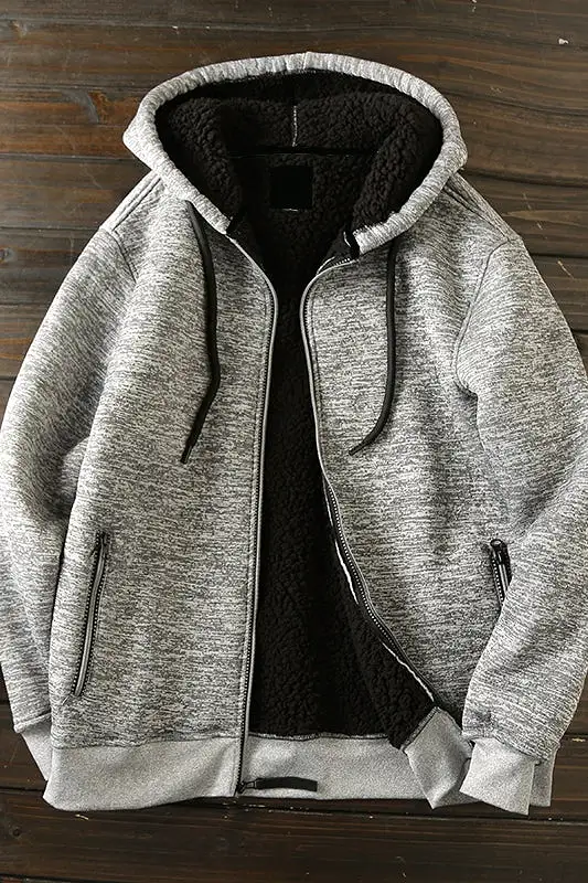 Autumn and winter mens Hoodie Plus fleece and thicken  sports hooded sweatshirt jacket