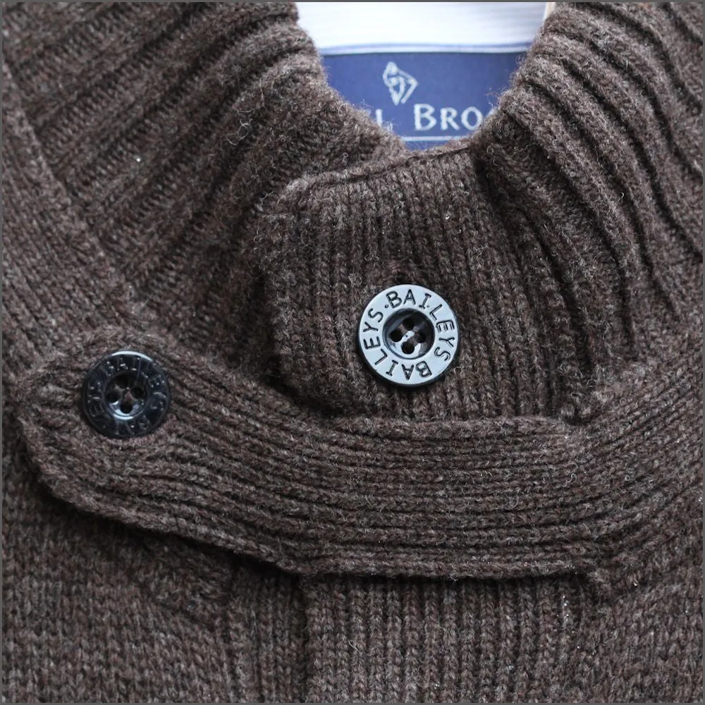 Baileys Brown Lambswool Cardigan^