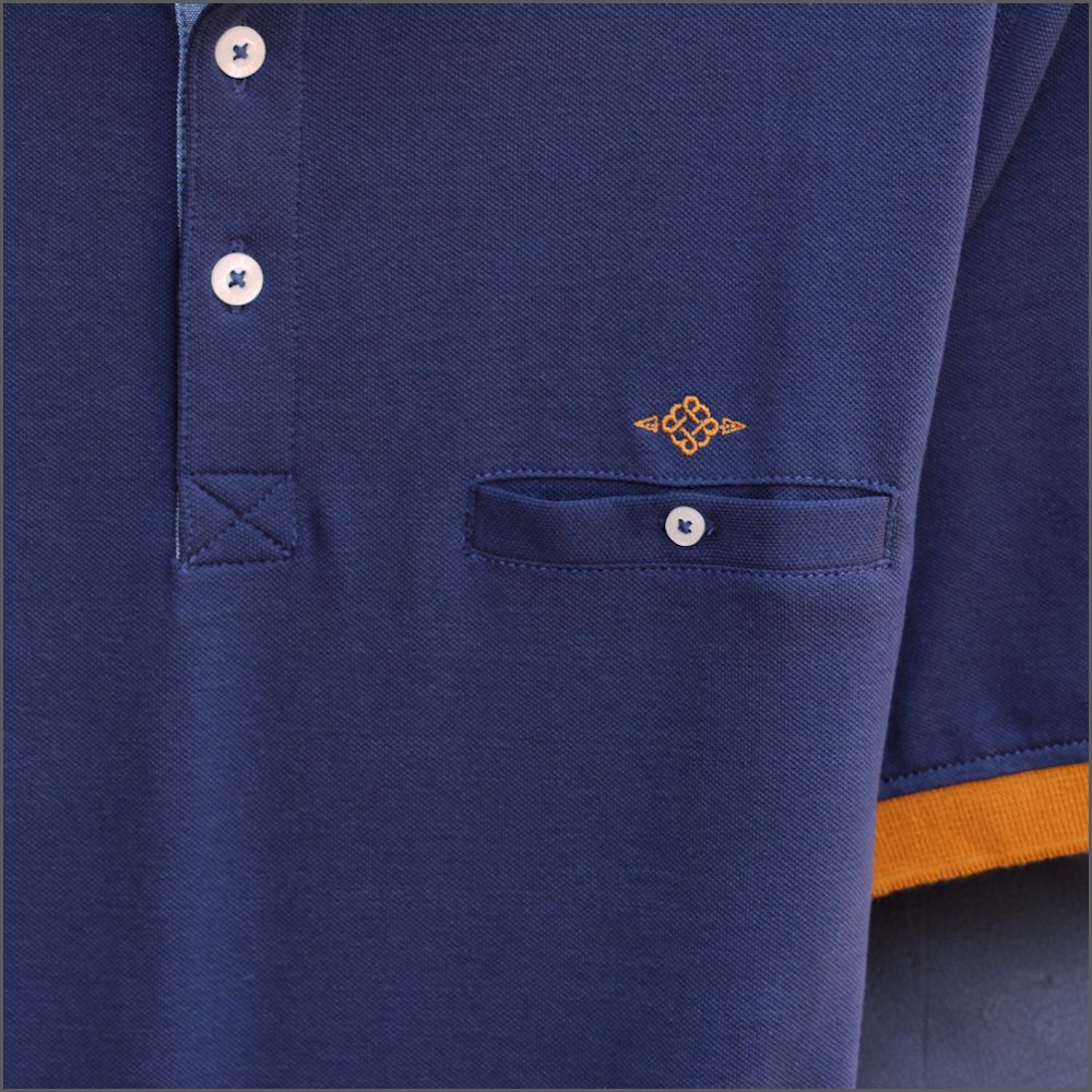 BAILEYS Navy Pocket Polo Top*