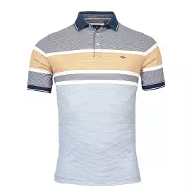 BAILEYS Navy/Biege Stripe Polo Shirt*