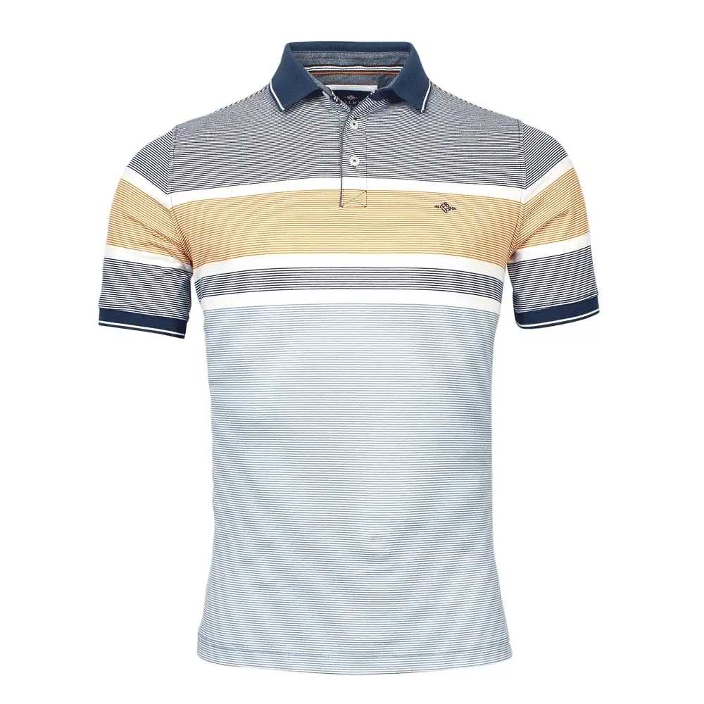 BAILEYS Navy/Biege Stripe Polo Shirt*