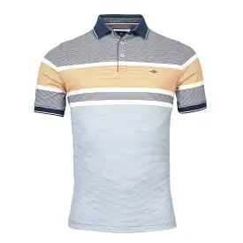 BAILEYS Navy/Biege Stripe Polo Shirt*