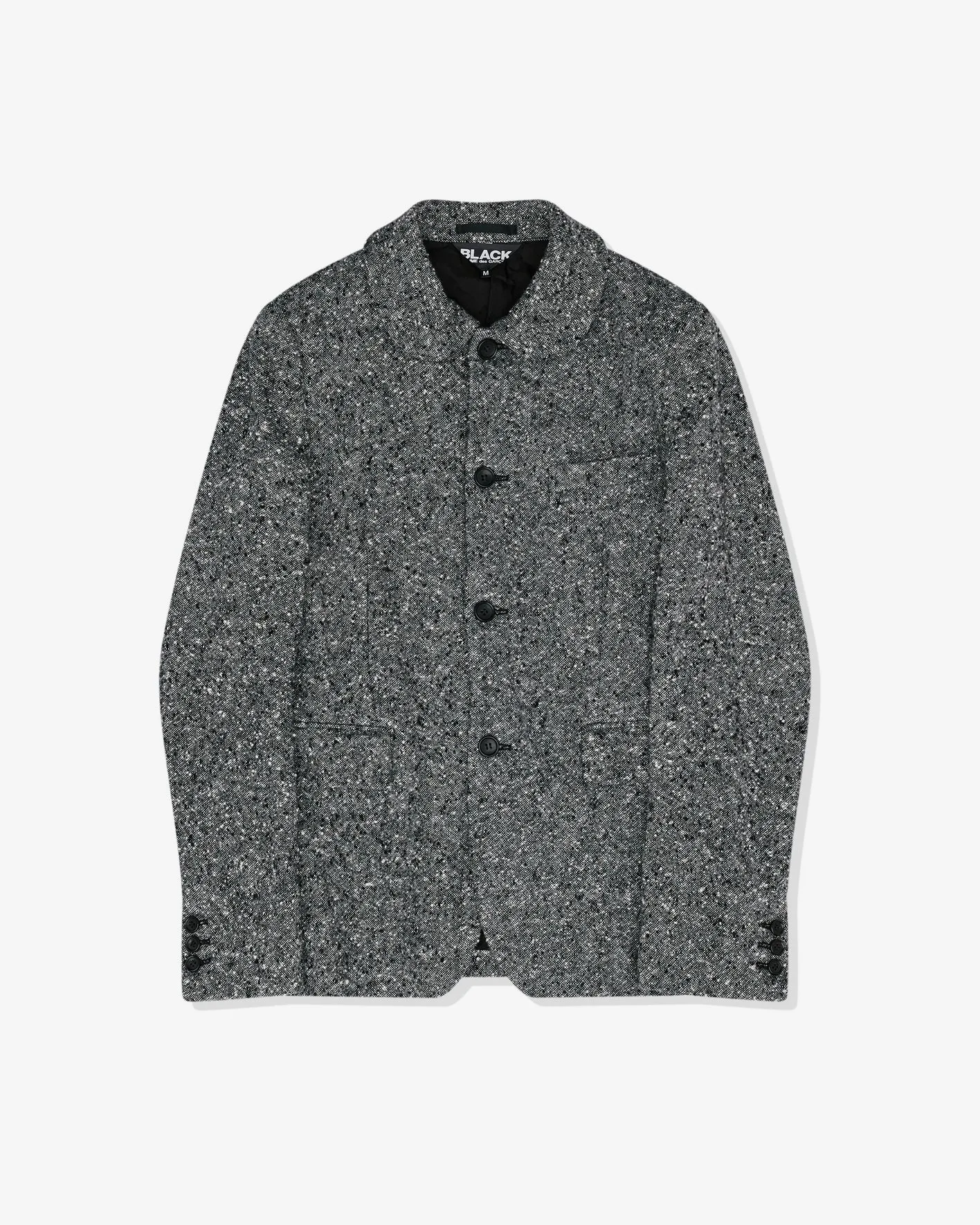 BLACK Comme des Garons Unisex Tweed Nep Jacket (Black/White)