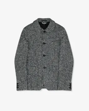 BLACK Comme des Garons Unisex Tweed Nep Jacket (Black/White)