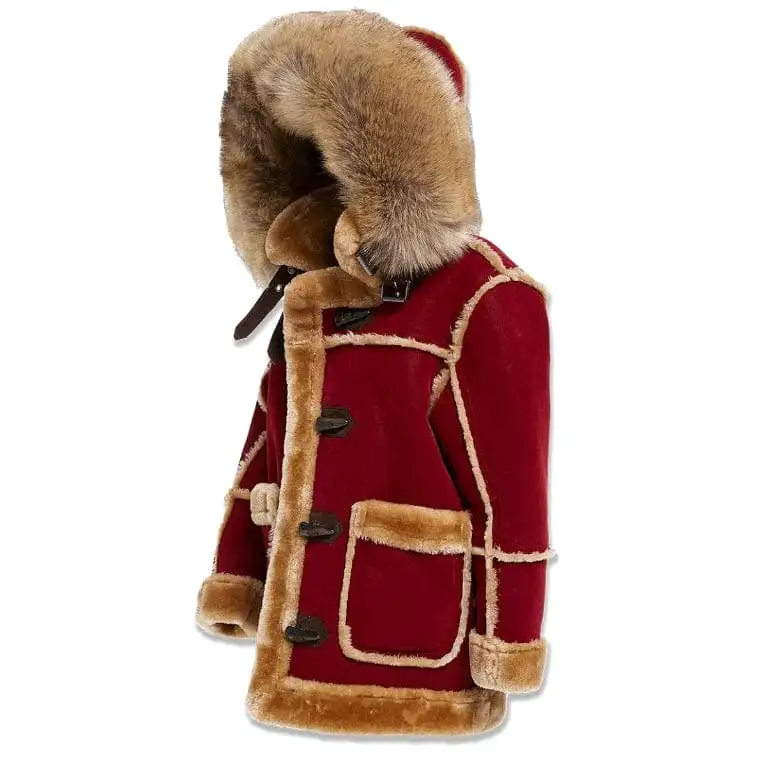 Boys Jordan Craig Denali Shearling Jacket (Burgundy) 91620B