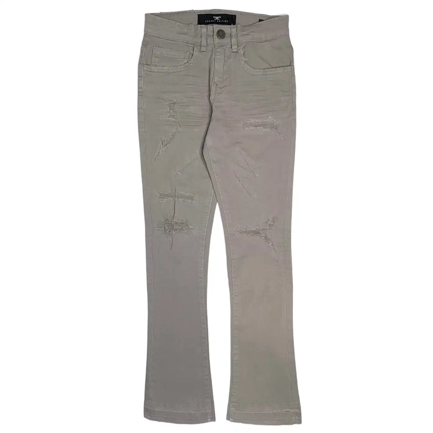 Boys Jordan Craig Martin Stacked Tribeca Twill Pants (Light Grey) JTF956RB