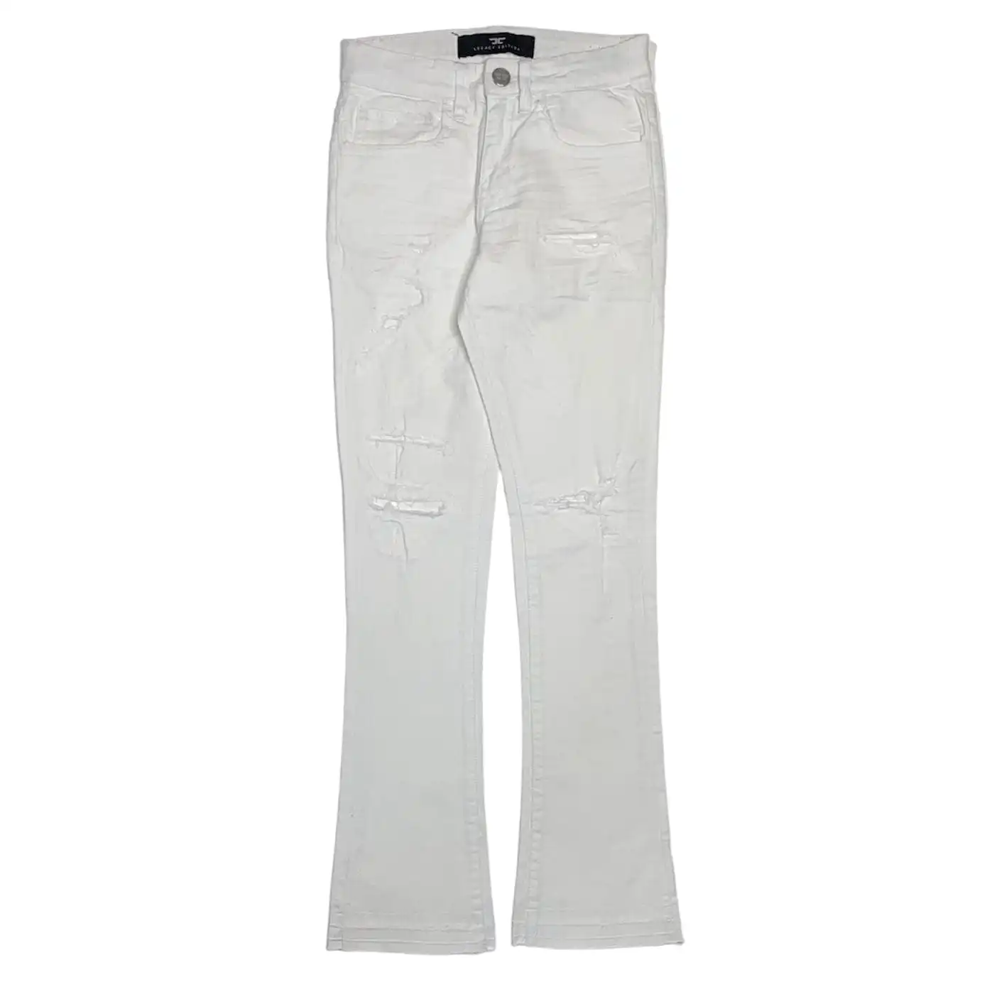 Boys Jordan Craig Martin Stacked Tribeca Twill Pants (White) JTF956RB