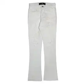 Boys Jordan Craig Martin Stacked Tribeca Twill Pants (White) JTF956RB