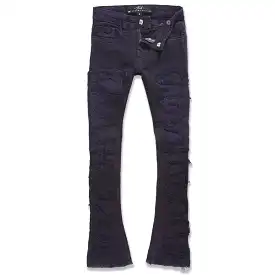 Boys Jordan Craig Stacked Oasis Denim (Purple) JTF1131B