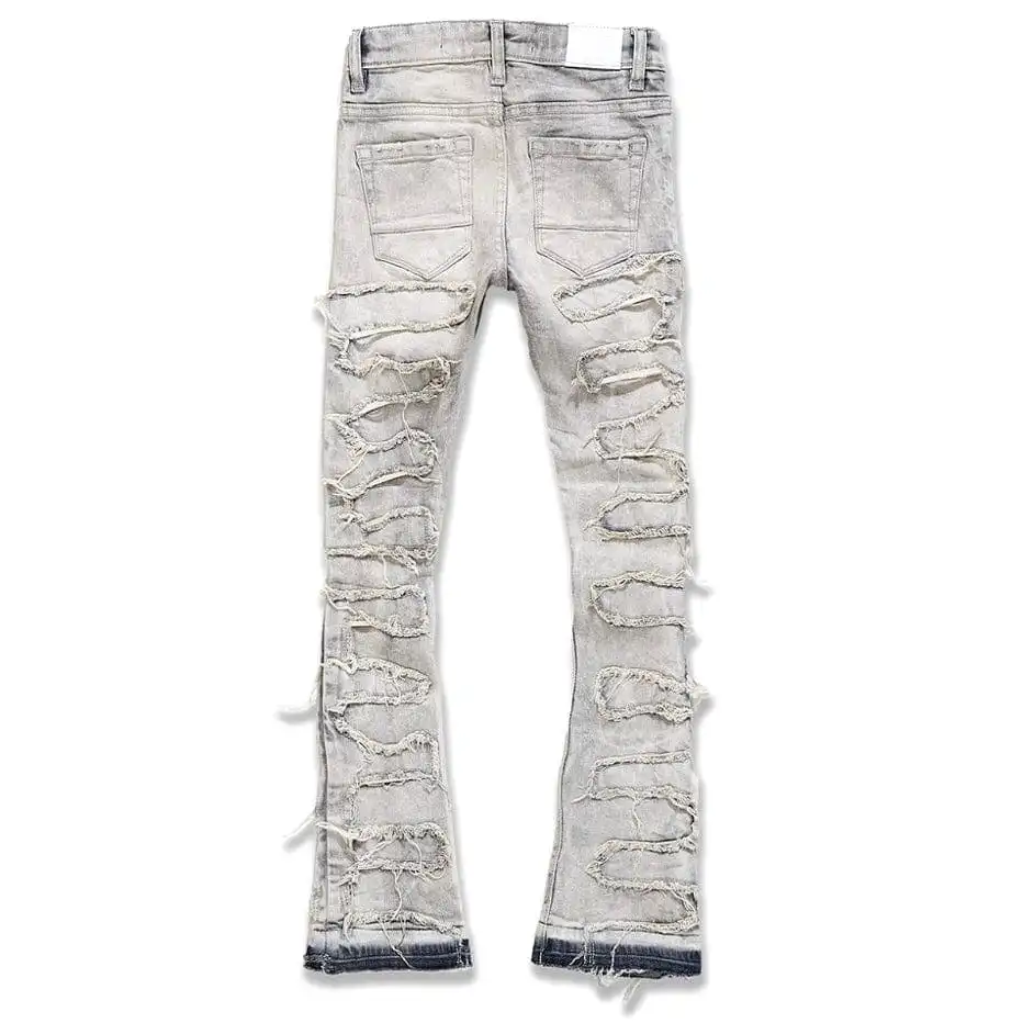 Boys Jordan Craig Stacked Python Denim (Bone White) JTF1130B