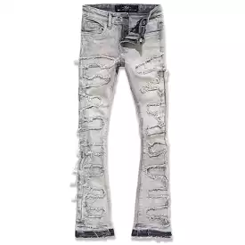 Boys Jordan Craig Stacked Python Denim (Bone White) JTF1130B