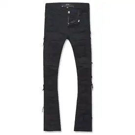 Boys Jordan Craig Stacked Python Denim (Jet Black) JTF1130AB