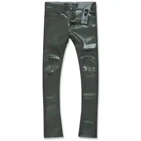 Boys Jordan Craig Stacked Thriller Pants (Olive) JRF1139B