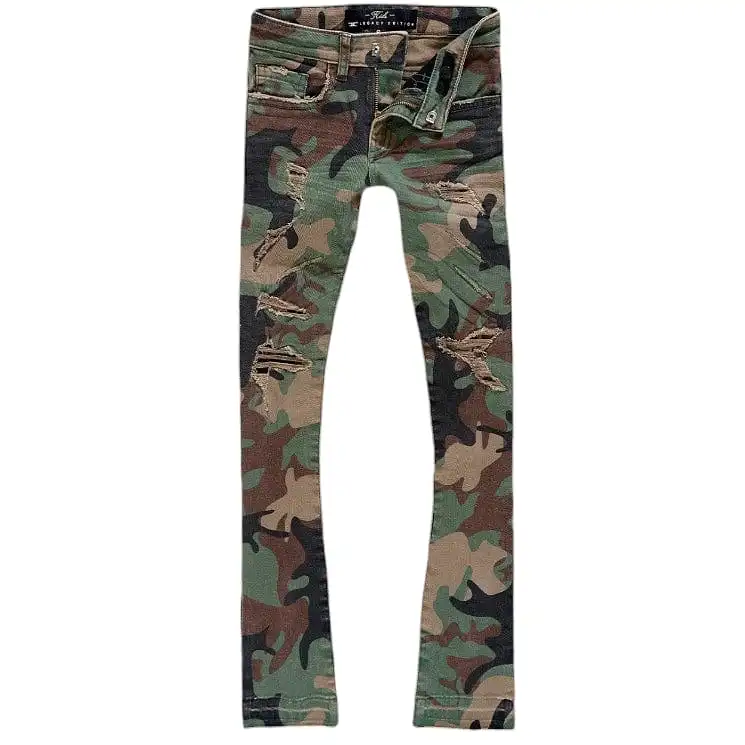 Boys Jordan Craig Stacked Tribeca Twill Pants (Vintage Camo) JTF960RCB