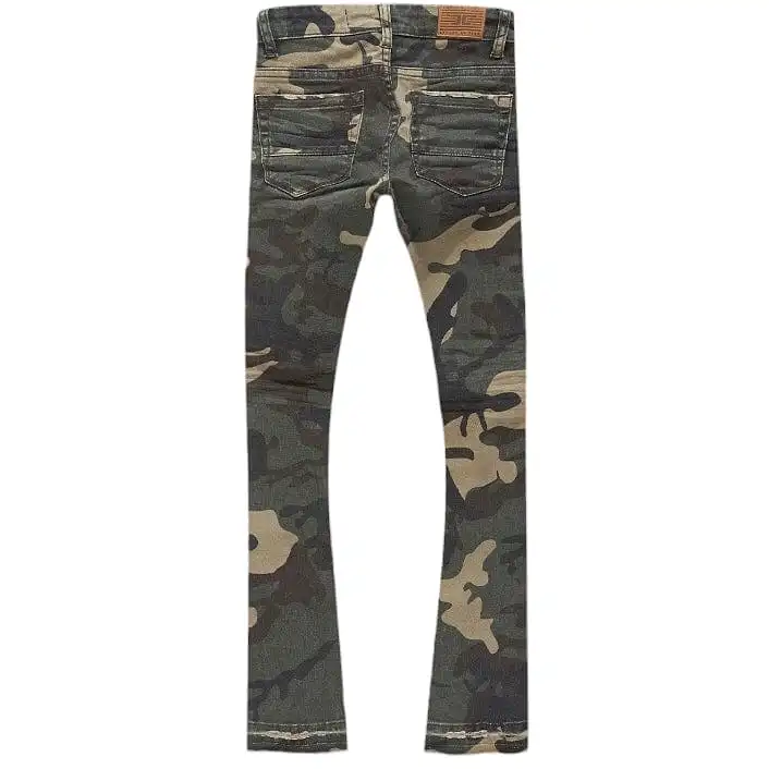 Boys Jordan Craig Stacked Tribeca Twill Pants (Woodland) JTF960RCB