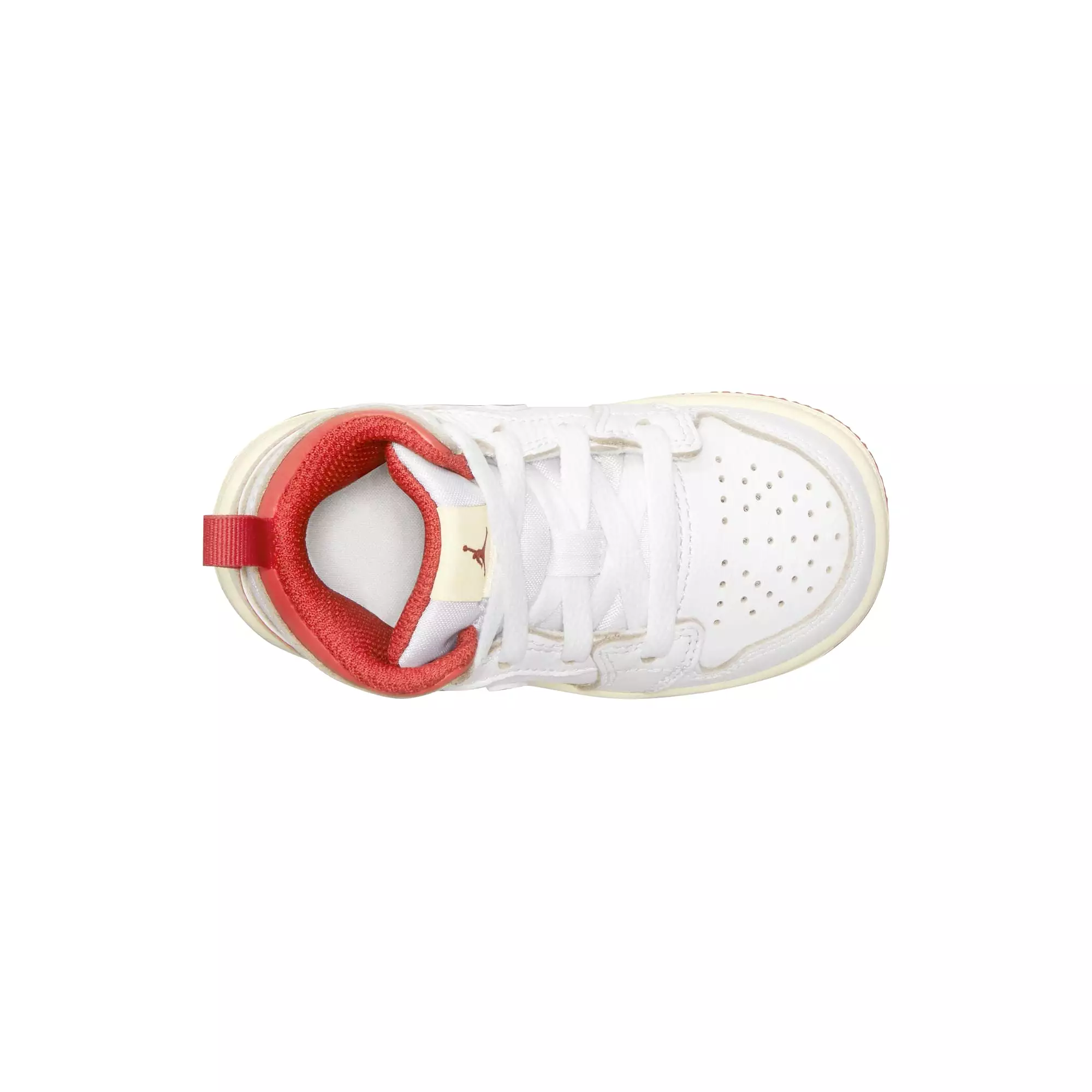 Boys Pre School Air Jordan 1 Mid SE WHITE/LOBSTER-DUNE RED-SAIL  FJ3467-160