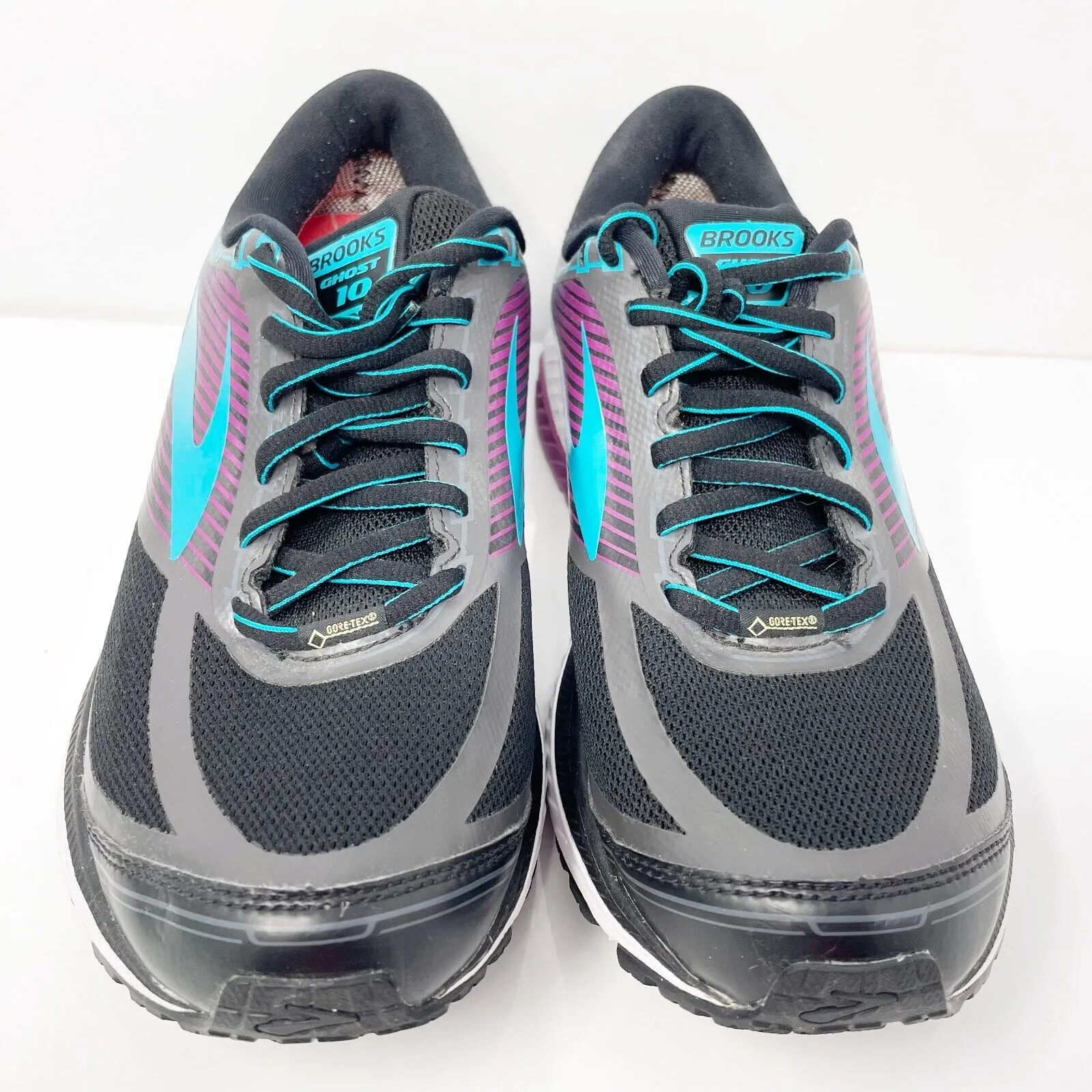 Brooks Womens Ghost 10 1202451B089 Black Running Shoes Sneakers Size 7.5 B