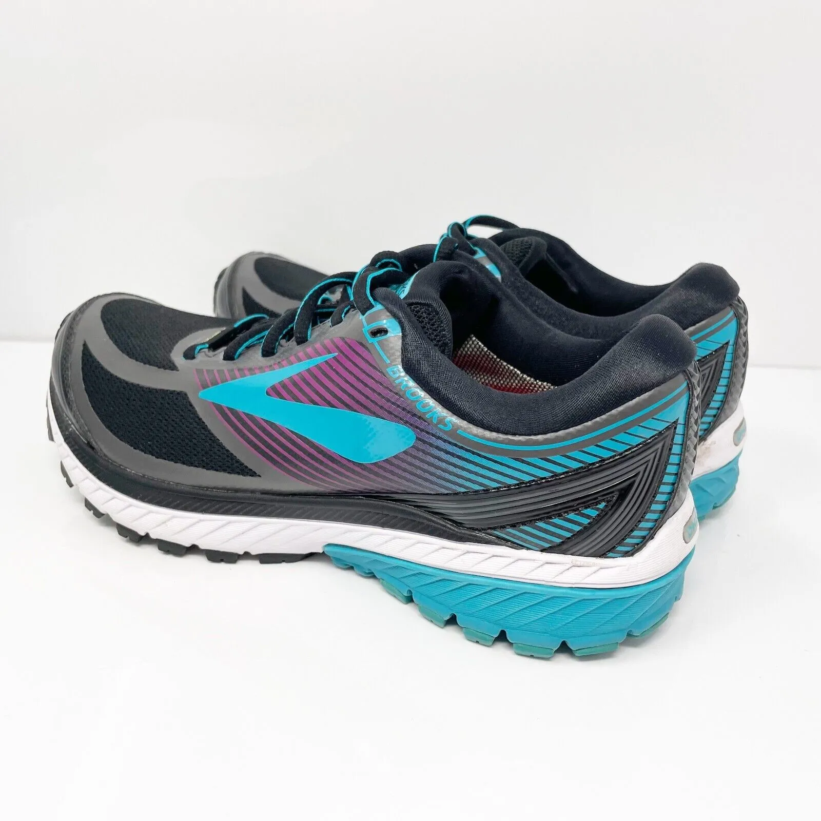 Brooks Womens Ghost 10 1202451B089 Black Running Shoes Sneakers Size 7.5 B