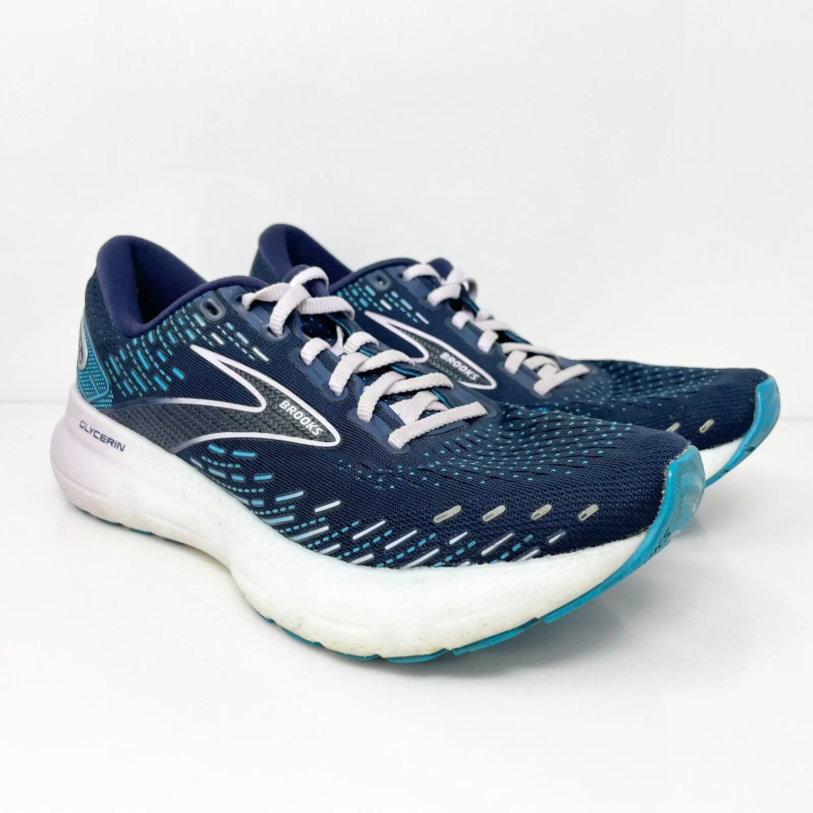 Brooks Womens Glycerin 20 1203691B499 Blue Running Shoes Sneakers Size 8.5 B