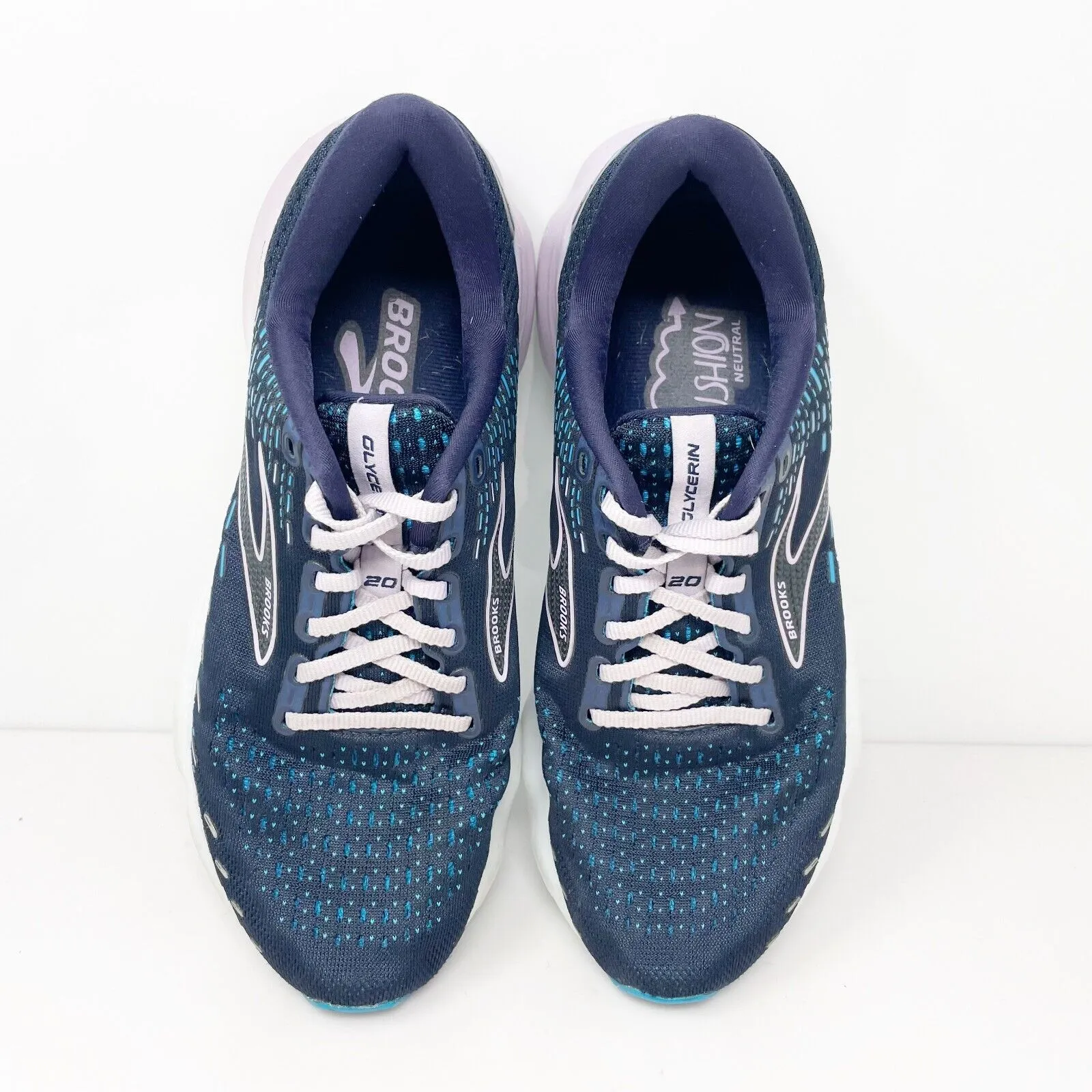 Brooks Womens Glycerin 20 1203691B499 Blue Running Shoes Sneakers Size 8.5 B