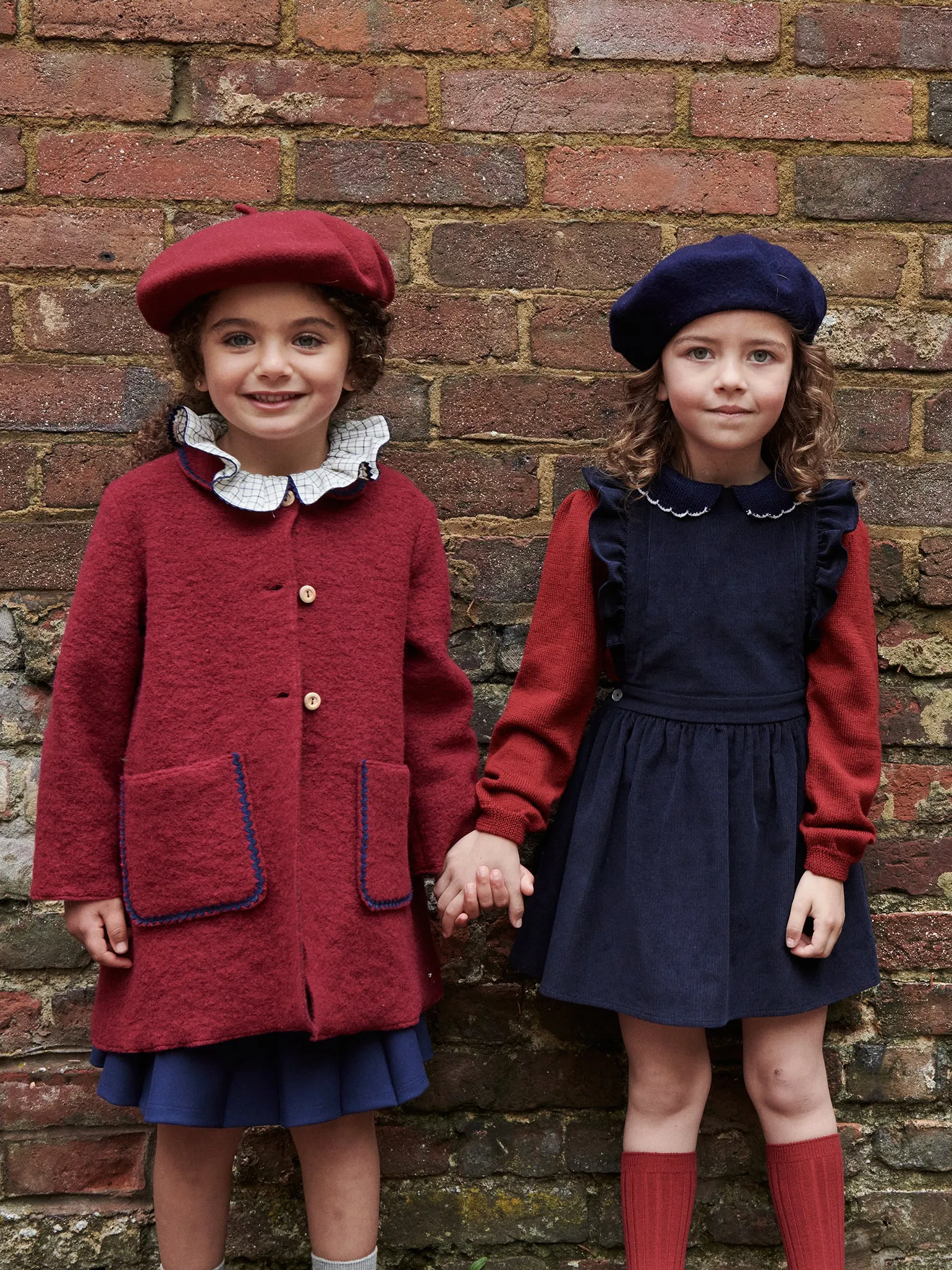 Burgundy Henrietta Girl Coat