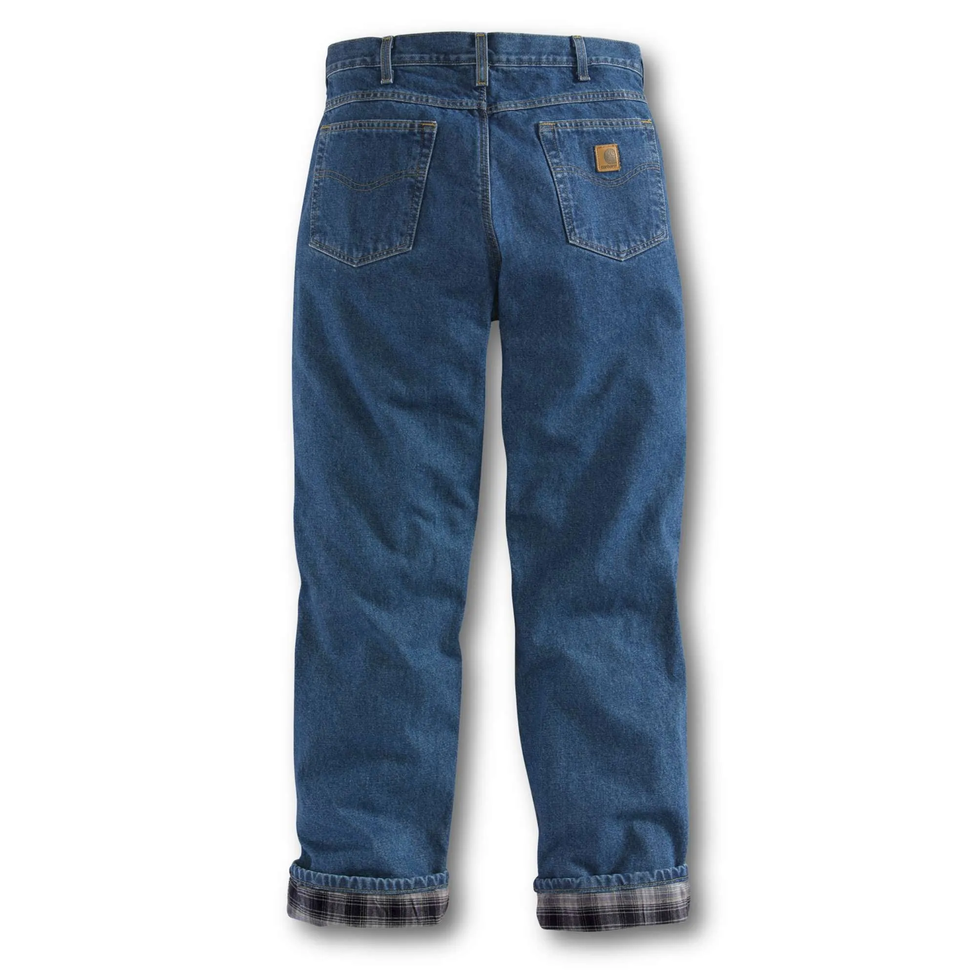 Carhartt Flannel Lined Relaxed Fit Straight Leg Jean (Darkstone)