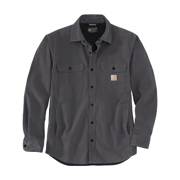 Carhartt Rugged Flex Canvas Fleece-Lined Shirt Jacket - Shadow