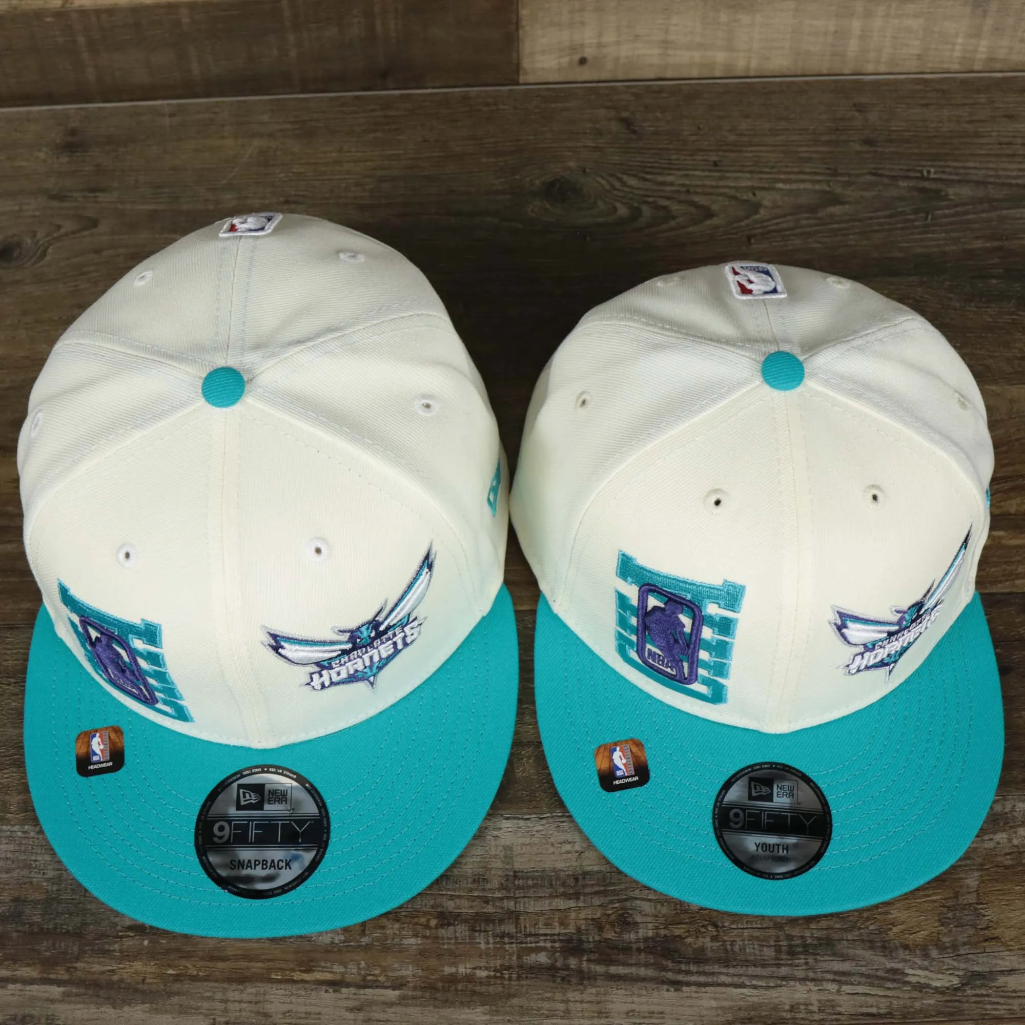 Charlotte Hornets NBA 2022 Draft Gray Bottom 9Fifty Snapback | New Era Cream/Turquoise