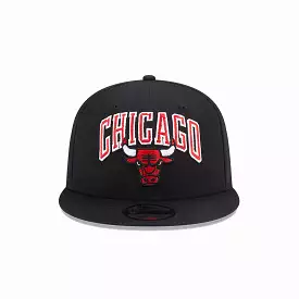 CHICAGO BULLS NBA PATCH BLACK 9FIFTY SNAPBACK CAP 'BLACK'