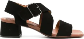 Chie Mihara 35mm Quisael suede sandals Black