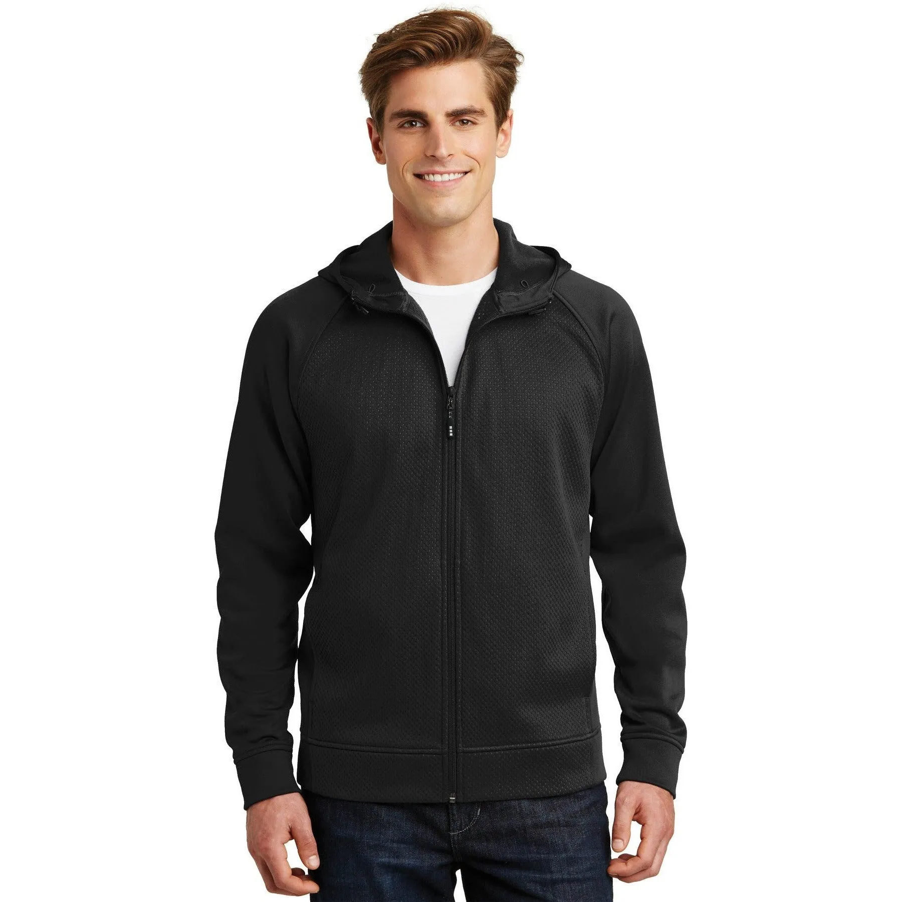 CLOSEOUT - Sport-Tek Rival Tech Fleece Full-Zip Hooded Jacket