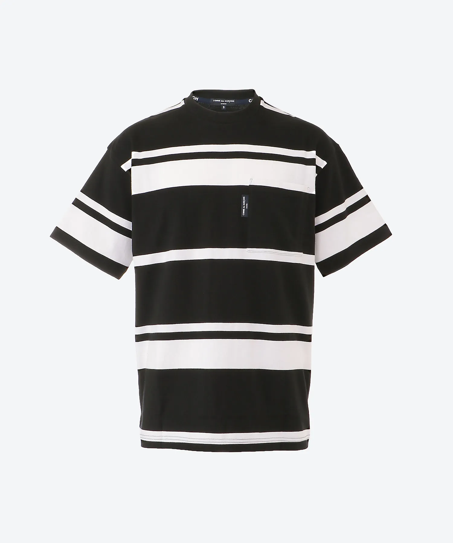 COMME des GARCONS  |Crew Neck Stripes Cotton Short Sleeves Designers