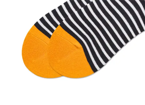 Crew Socks | French Stripes | Black