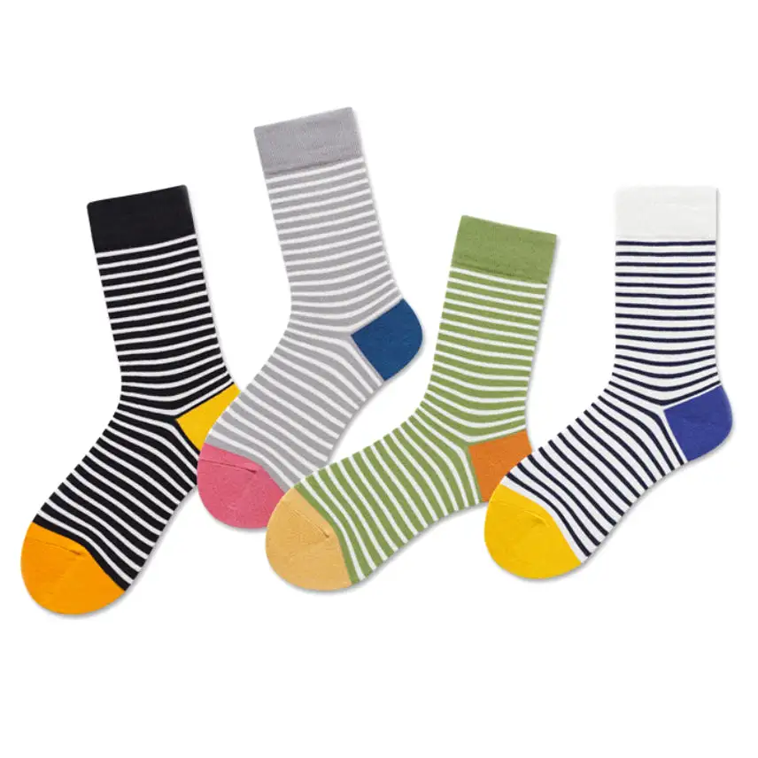 Crew Socks | French Stripes | Green